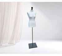 LUSORIA Manichino sartoriale, busto femminile bianco/nero (M 38/40)