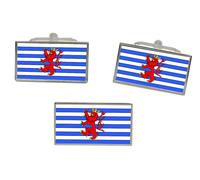 Lussemburgo (Belgio) Bandiera Gemelli E Fermacravatta Set