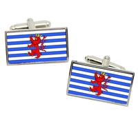 Lussemburgo (Belgio) Bandiera Gemelli IN Cromata Scatola Regalo