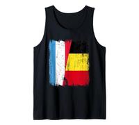 Lussemburgo Belgio Mezza Bandiera Lussemburghese Maglia Belga Canotta