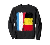 Lussemburgo Belgio Mezza Bandiera Lussemburghese Maglia Belga Felpa