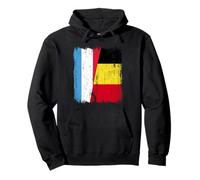 Lussemburgo Belgio Mezza Bandiera Lussemburghese Maglia Belga Felpa con Cappuccio
