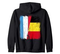 Lussemburgo Belgio Mezza Bandiera Lussemburghese Maglia Belga Felpa con Cappuccio