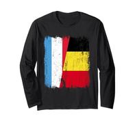 Lussemburgo Belgio Mezza Bandiera Lussemburghese Maglia Belga Maglia a Manica