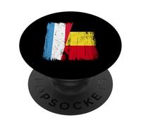 Lussemburgo Belgio Mezza Bandiera Lussemburghese Maglia Belga PopSockets PopGrip Adesivo