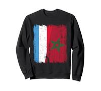 Lussemburgo Marocco Mezza Bandiera Lussemburghese Marocchino Heritage Felpa