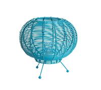 Lussiol 233744 Poster, Lampada Decorativa, Rattan Blu Turchese, Ø 30 x H 26 cm