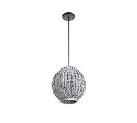 LUSSIOL Lampadario Tahia Sospensione Rattan 60W Grigio ø 31xh31cm