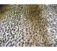 LUSSO ANIMALE Finta Pelliccia tessuto stoffa marrone Ocelot - Marrone Ocelot, 1Mtr - 150cm x 100cm