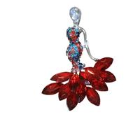 Lusso barocco Bellissimo design di vestito da danza rosso per uomini spilla da donna, accessori per gioielli, festa per matrimoni e festa di coppiaRegalo a sorpresa
