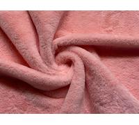 Lusso Corto Peluche Super Morbido Pelliccia Sintetica Materiale Blush