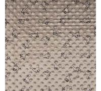 Lusso Dimple Baby Cuddle Morbido Tessuto Materiale - DINOSAURI SABBIA