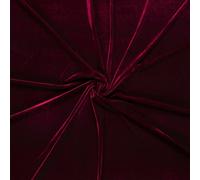 Lusso Elasticizzato Lucido Velluto Tessuto Stoffa - Scuro Vino