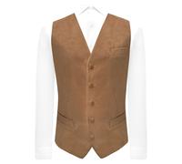 Lusso Fulvo Marrone Testurizzato Velluto Gilet
