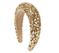Lusso Industria Pesante Delle Donne Pieno Diamante Cerchio Dei Capelli Barocco vello Spugna Accessori Per Capelli Brillante Hairband