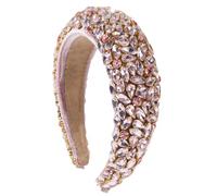 Lusso Industria Pesante Delle Donne Pieno Diamante Cerchio Dei Capelli Barocco vello Spugna Accessori Per Capelli Brillante Hairband
