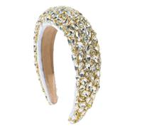 Lusso Industria Pesante Delle Donne Pieno Diamante Cerchio Dei Capelli Barocco vello Spugna Accessori Per Capelli Brillante Hairband