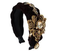 Lusso Industria Pesante Fasce Flanella Tessuti Accessori Per Capelli Delle Donne Cristallo Fiore Nappa Hairband