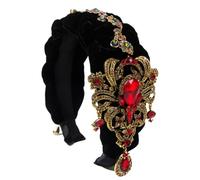 Lusso Industria Pesante Fasce Flanella Tessuti Accessori Per Capelli Delle Donne Cristallo Fiore Nappa Hairband