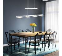 Lusso LED 18 W Appesa Lampada Argento 4-flg Regolatore Vano Vetro Regolabile