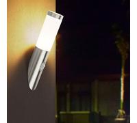 Lusso LED Esterno Luce da Parete Facciate Acciaio Faretto Terrazzi Sensore Lampe