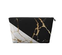 Lusso Marmo Oro Astratto Bianco E Nero, Borsa da toilette Borsa per trucco Borsa per cosmetici Borsa da toilette da viaggio portatile