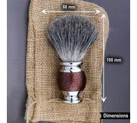 Lusso Maron Manico Pennello da Barba Nero Tasso con Supporto Uomo Haryali London