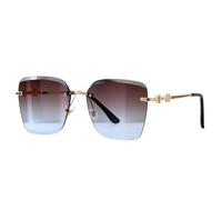 Lusso Occhiali Da Sole Delle Donne Moda Alla Moda Senza Montatura Occhiali Da Sole Signore Gradiente Shades Eyewear Uv400