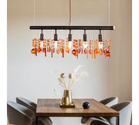 Lusso Pendolo Lampada Ess Camera Ambra Colori Cristallo Appesa Coprire Luce [EEK: Non valutato]