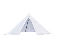 Lusso per tenda da campeggio piramide yurta design per cottura sicura e ventilazione con struttura in alluminio leggero (bianco grigiastro)