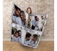 Lusso Pile - Foto Personalizzata Coperta - Oro Bianco Marmo Regalo