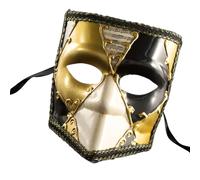 Lusso Pizzo Trim Veneziani Copertura Completa Del Viso Per Gli Uomini Contrasto Colore Carnevale Eyemask Con Nastro Per Mascherata Proms Nastri Regolabile