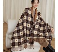 Lusso Plaid Sciarpa Cashmere Imitazione Spesso Scialle Pashmina con Nappa Nuovo