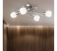 Lusso RGB LED Soffitto Luce Cambiacolore Naturale Vetro Corridoio Foglie Lampada [EEK: F]