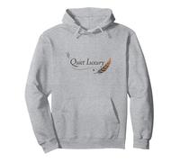Lusso Silenzioso: Elegante Design con Piume per Eventi di Alto Livello Felpa con Cappuccio, Unisex per Adulti, Grigio Melange, L
