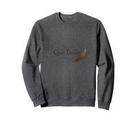 Lusso Silenzioso: Elegante Design con Piume per Eventi di Alto Livello Felpa, Unisex per Adulti, Grigio Scuro, L