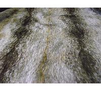 Lusso Tessuto Pelliccia Finta Marrone Wolf - Marrone, 1Mtr - 150cmx100cm