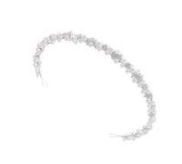 Lussuosa fascia per capelli fatta a mano con strass e perline, stabile, comoda da indossare per la sera, elegante fascia per capelli da sposa con perle finte