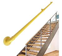 Lussuosa scala in ferro battuto giallo - 3,4 m antiscivolo giardino e interni stile loft ringhiera a parete per la sicurezza dei bambini - Design durevole ed elegante