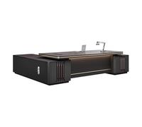 Lussuosa scrivania amministrativa a forma di L - 78,74/86,6 "spaziosa scrivania per computer in legno massello, moderna e semplice postazione di lavoro amministrativa (adatta per ufficio/studio)