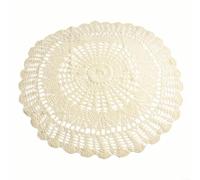 Lussuosa tovaglia in pizzo fatta a mano per un tocco senza tempo nella tua casa (beige, 95-100 cm)