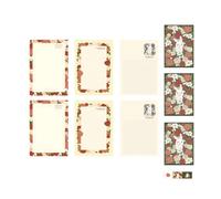 Lussuose buste per lettere d'amore con lamina dorata e rosa goffrata per coppie, eleganti fogli per appunti; diario, scrapbooking, artigianato di carta, set di buste speciali