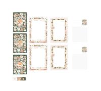 Lussuose buste per lettere d'amore con lamina dorata e rosa goffrata per coppie, eleganti fogli per appunti; diario, scrapbooking, artigianato di carta, set di buste speciali