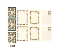 Lussuose buste per lettere d'amore con lamina dorata e rosa goffrata per coppie, eleganti fogli per appunti; diario, scrapbooking, artigianato di carta, set di buste speciali