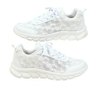 Lussuose scarpe da ginnastica ortopediche da donna, con supporto per arco plantare, in memory foam, traspiranti, con rete stampata, scarpe sportive, suola morbida e spessa, antiscivolo, per atletica