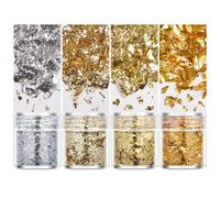 Lussuosi Fiocchi Foglie D'oro Per Artigianato In Resina E Carta Decorativa Decorativa In Foglio Nail Art Abbaglianti Un Progetto Artistico Resina