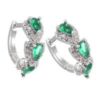 Lussuosi orecchini a cerchio alla moda con zirconia cubica per le donne eleganti accessori per feste di nozze