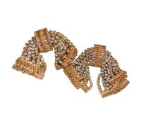 Lussuosi orecchini a forma di farfalla color champagne ornati con robuste pietre CZ scintillanti da indossare da sera orecchini orecchini con zirconi esagerati, One Size, come descritto, come