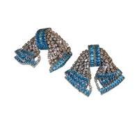 Lussuosi orecchini a forma di farfalla color champagne ornati con robuste pietre CZ scintillanti gioielli da sera orecchini in argento, One Size, come descritto, come descritto