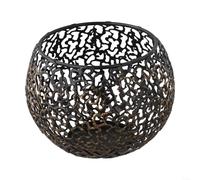 Lussuosi portacandele in metallo dorato con ciondolo vintage adatto per ogni occasione (nero)